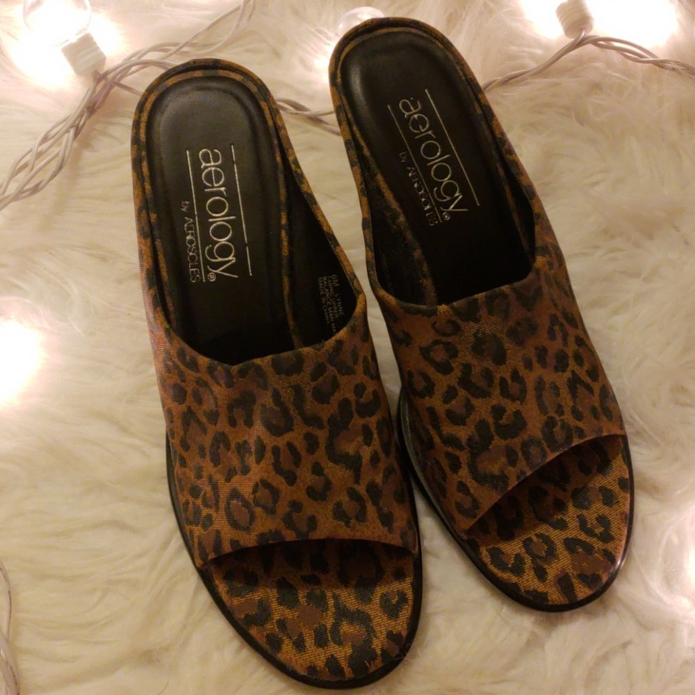 Aerosoles Animal Print Slides